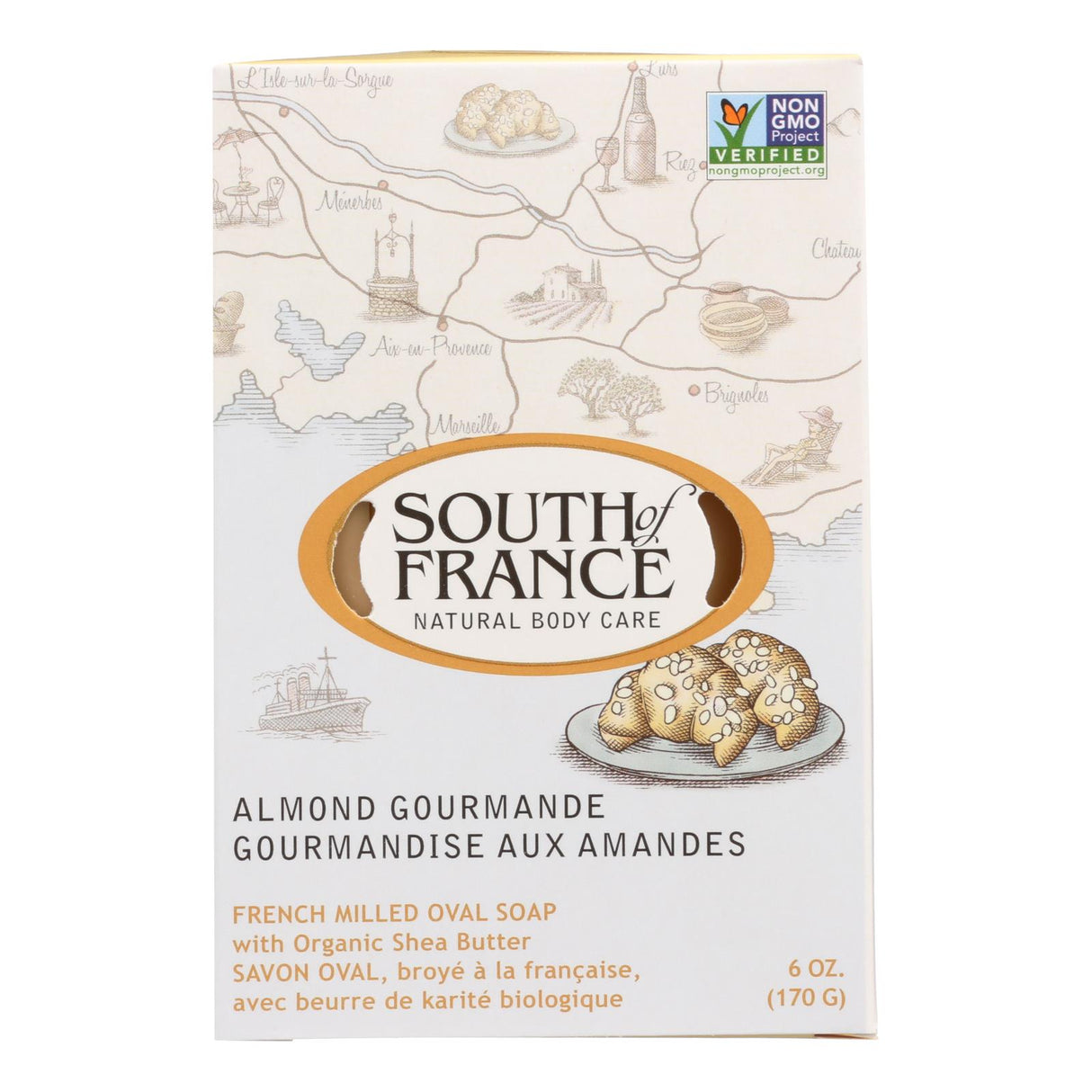 South Of France Almond Gourmand Bar Soap (6 Oz) - Cozy Farm