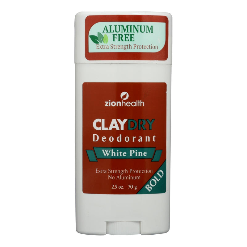 Zion Health Claydry Silk Deodorant - White Pine (Pack of 2.5 Oz) - Cozy Farm 