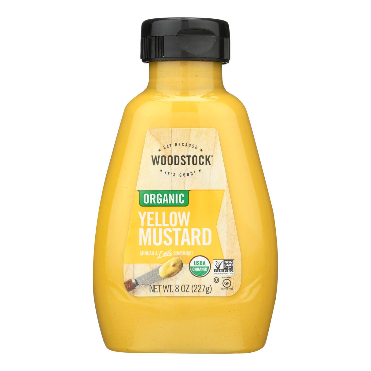 Woodstock Organic Yellow Mustard, 8 Oz. (Pack of 12) - Cozy Farm