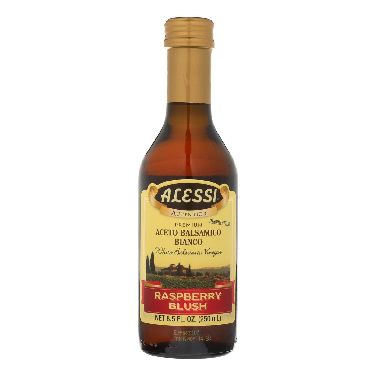 Alessi White Balsamic Raspberry Blush Vinegar (6-Pack, 8.5 Fl Oz. Each) - Cozy Farm