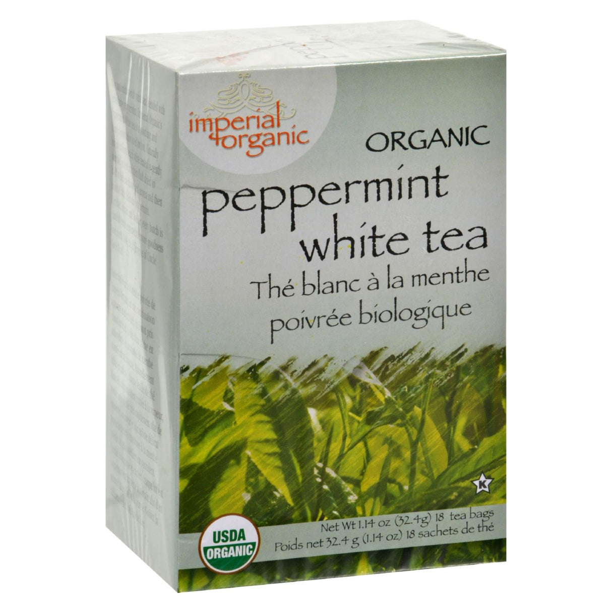 Uncle Lee's Imperial Organic Peppermint White Tea, 18 Individual Tea Bags - Cozy Farm