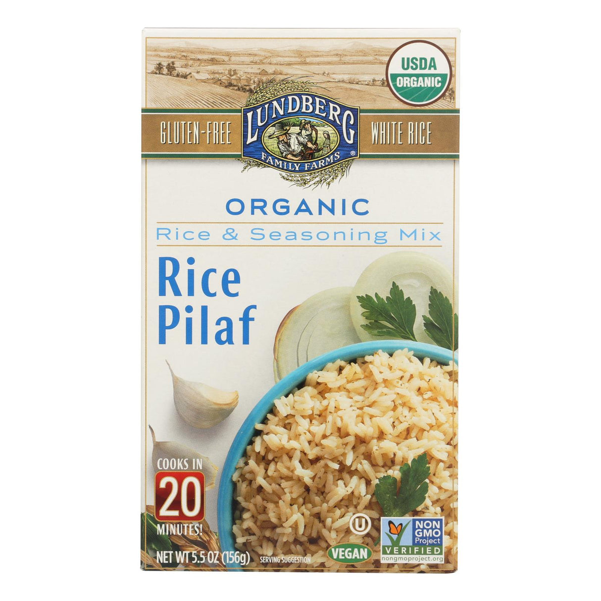 Lundberg Family Farms White Rice Pilaf Mix (Pack of 6) - 5.5 oz - Cozy Farm