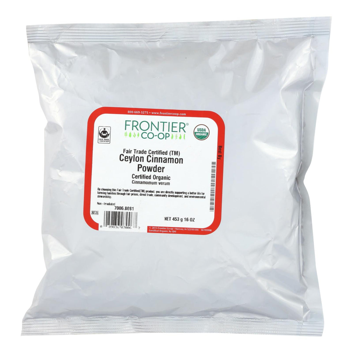 Frontier Herb Organic Fair Trade Ceylon Cinnamon Powder (1 lb.) - Cozy Farm