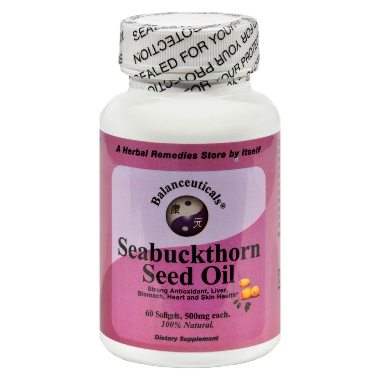 Balanceuticals Seabuckthorn Seed Oil: 500mg Per Capsule, 60 Softgels - Cozy Farm