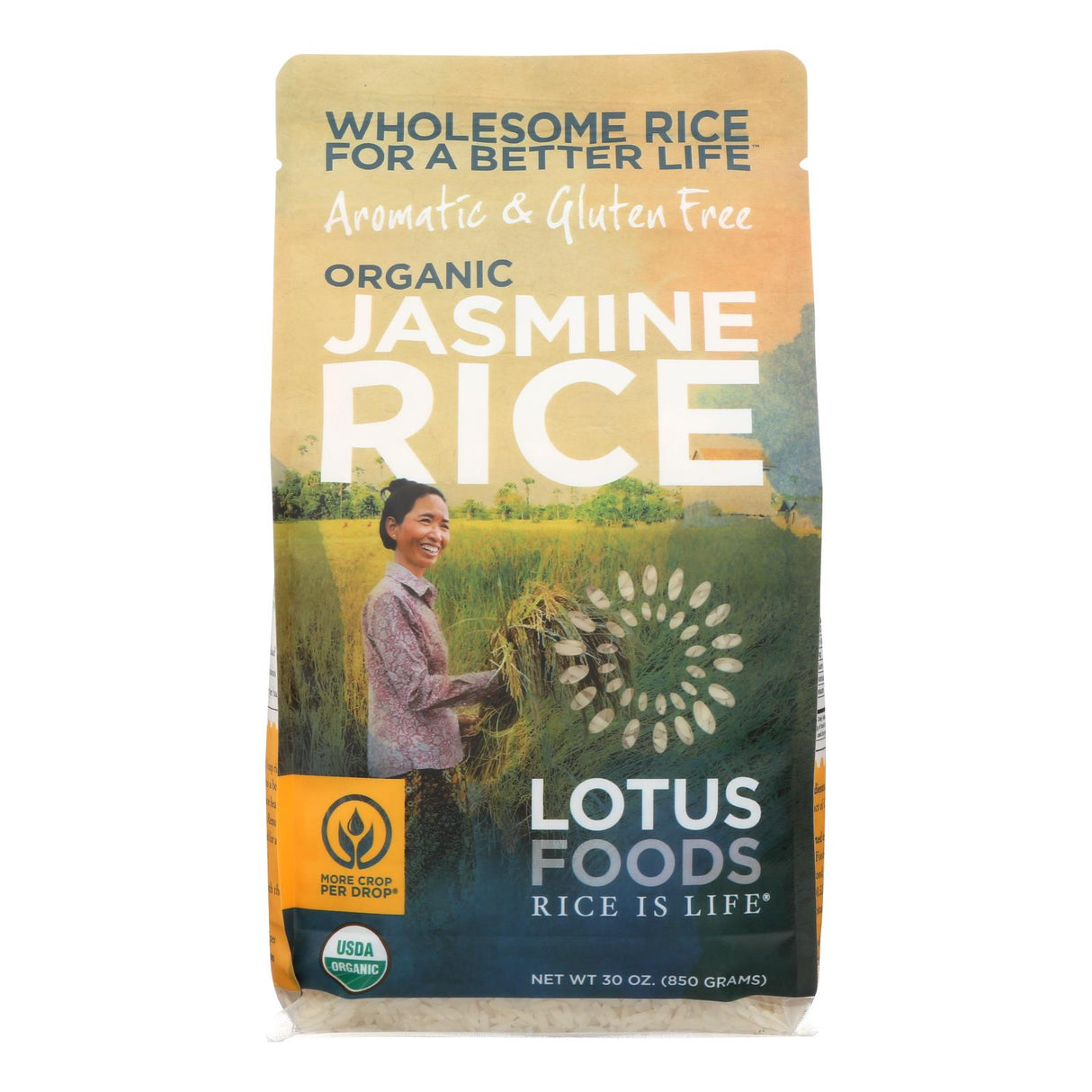 Lotus Foods Organic Jasmine Rice, 30 Oz. (Pack of 6) - Cozy Farm