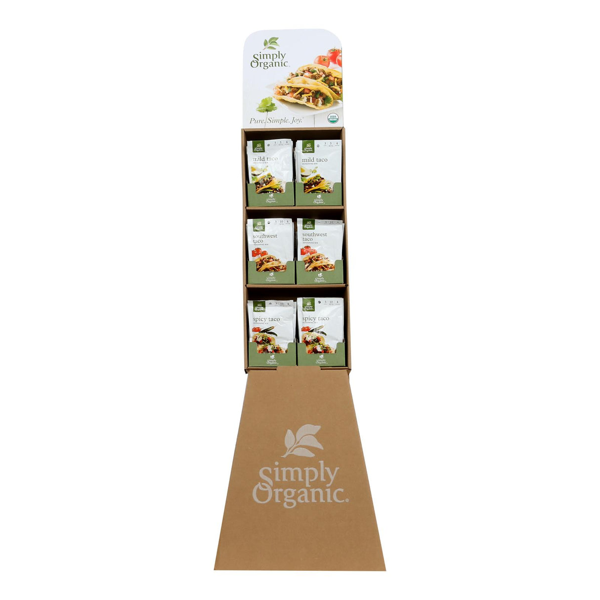 Simply Organic Organic Taco Seasoning, 72 ct. Display Case - Cozy Farm