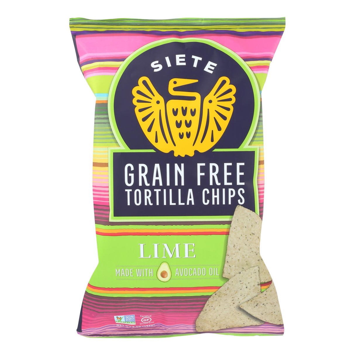 Siete Lime Tortilla Chips - 5 Oz Pack of 12 - Cozy Farm