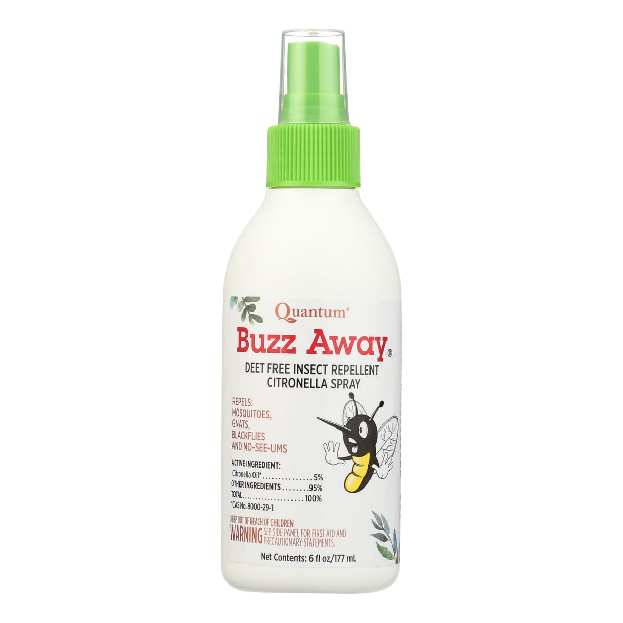 Quantum Research Buzz Away Insect Repellent Citronella Spray (6 Oz.) - Cozy Farm