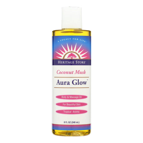 Heritage Products Aura Glow Coconut Massage Lotion for Deep Relaxation (Pack of 8, 8 Fl Oz.) - Cozy Farm 