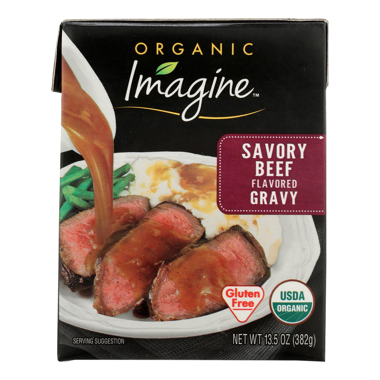 Imagine Foods Organic Savory Beef Gravy, 13.5 Fl Oz (Pack of 12) - Cozy Farm