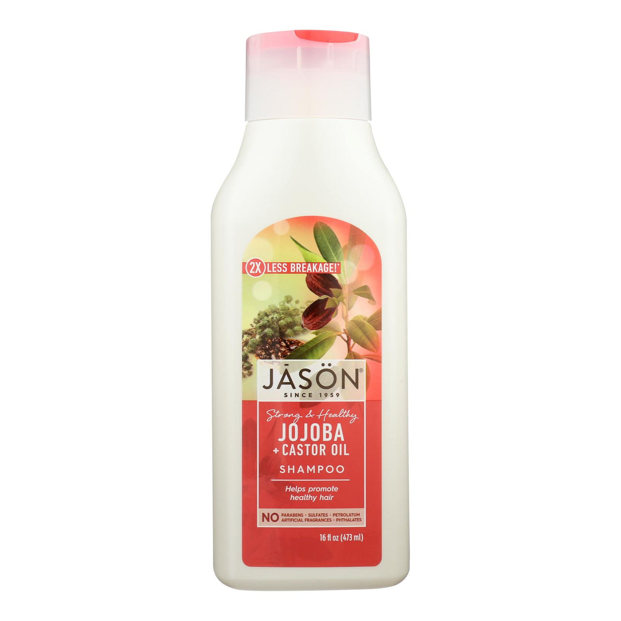 Jason Pure Natural Shampoo, Long and Strong with Jojoba (16 Fl Oz) - Cozy Farm