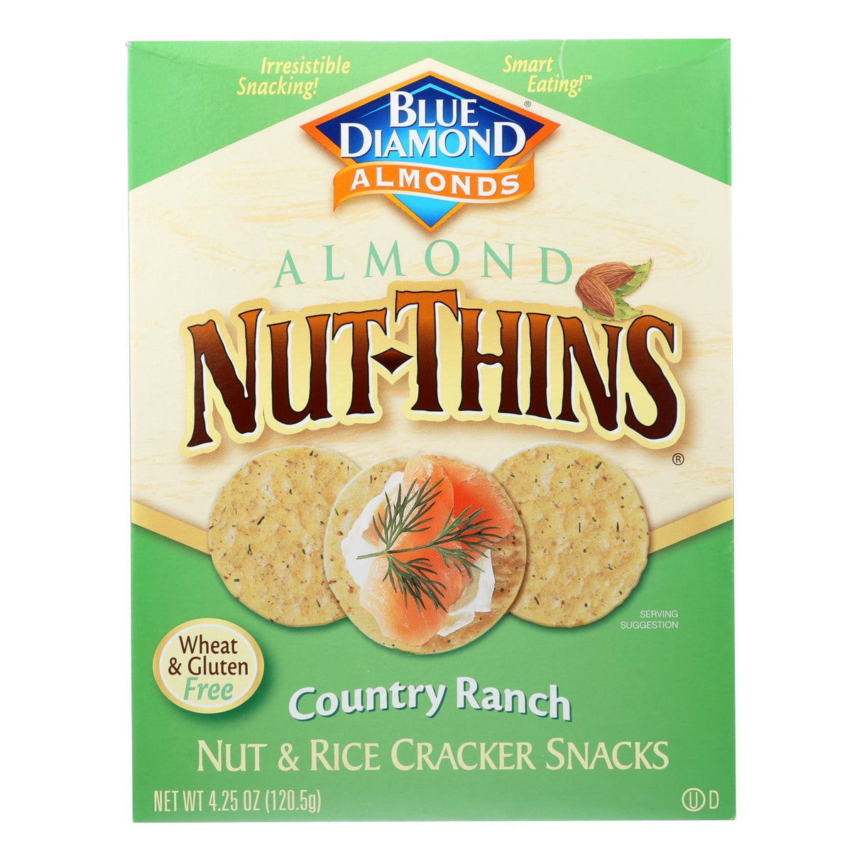 Blue Diamond Nut Thins Country Ranch Crackers, 4.25 Oz. (Pack of 12) - Cozy Farm