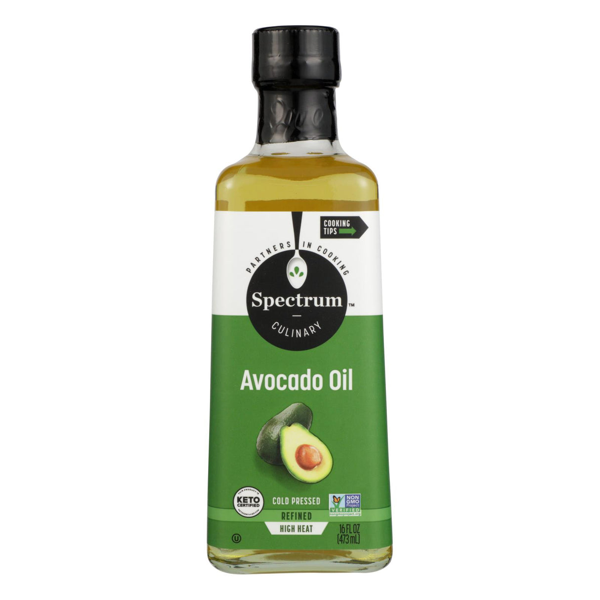 Spectrum Naturals Avocado Oil, Refined Cold Pressed, Non-GMO, 16 Fl Oz (Pack of 6) - Cozy Farm
