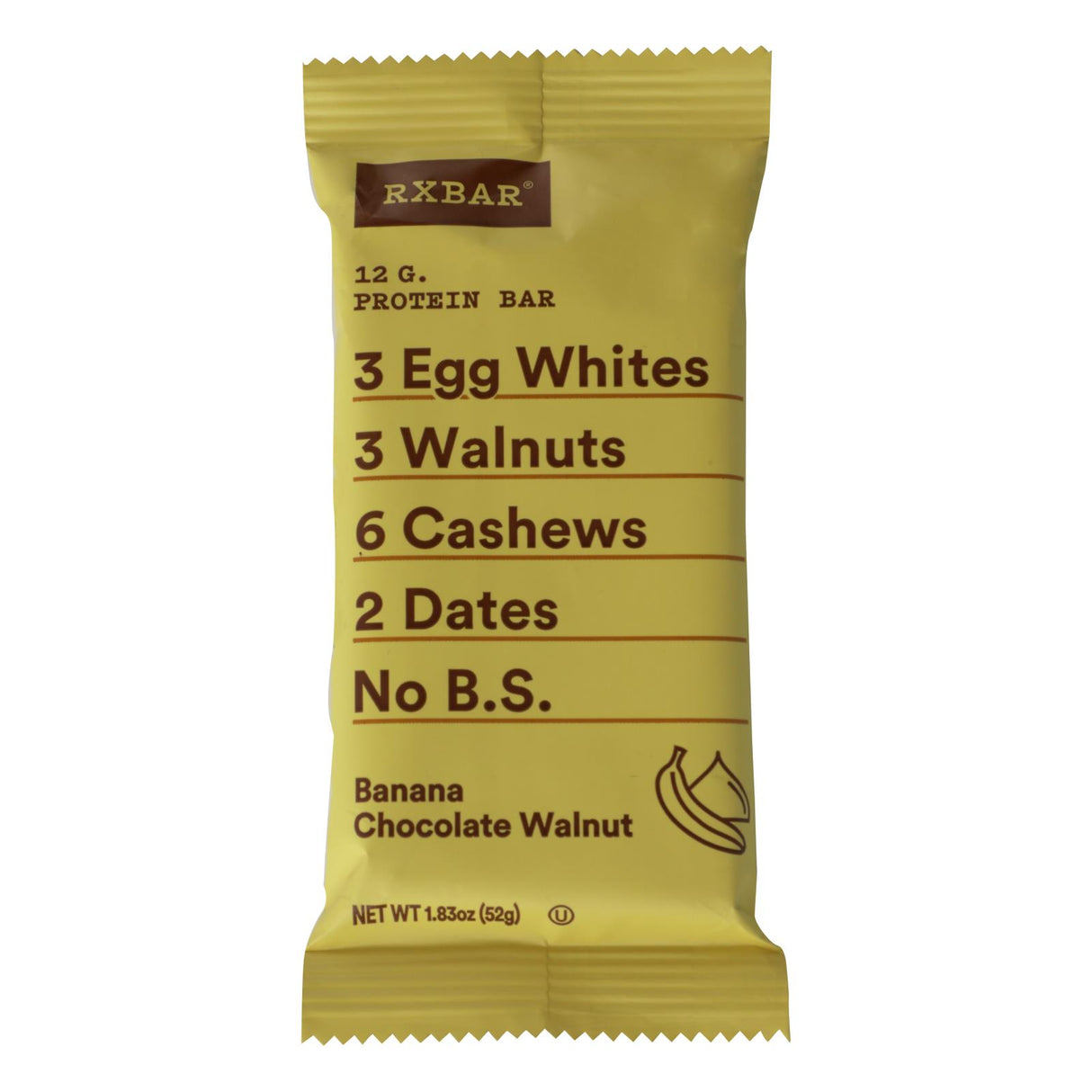 RXBAR Protein Bar Banana Chocolate Walnut (Pack of 12 - 1.83 Oz.) - Cozy Farm