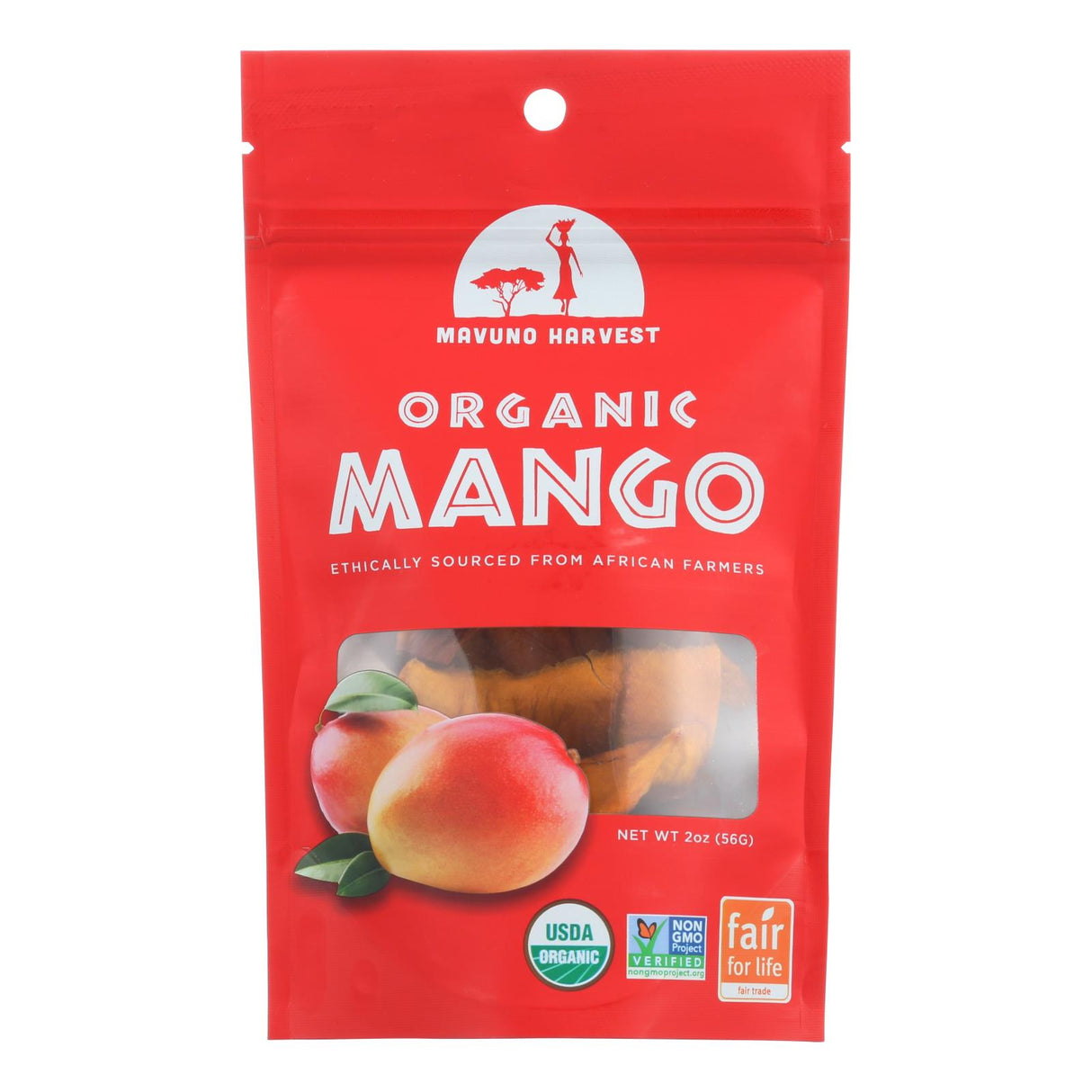 Gluten-Free Dried Mango by Mavuno Harvest (Pack of 6 - 2 Oz. Bags) - Cozy Farm