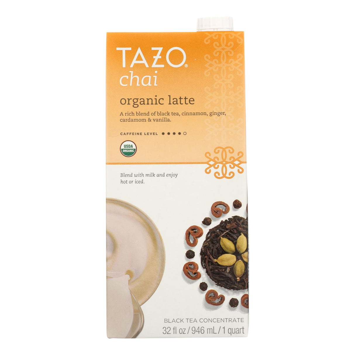 Tazo Chai Latte Organic Plant-Based Tea - 32 Fl Oz, Pack of 6 - Cozy Farm
