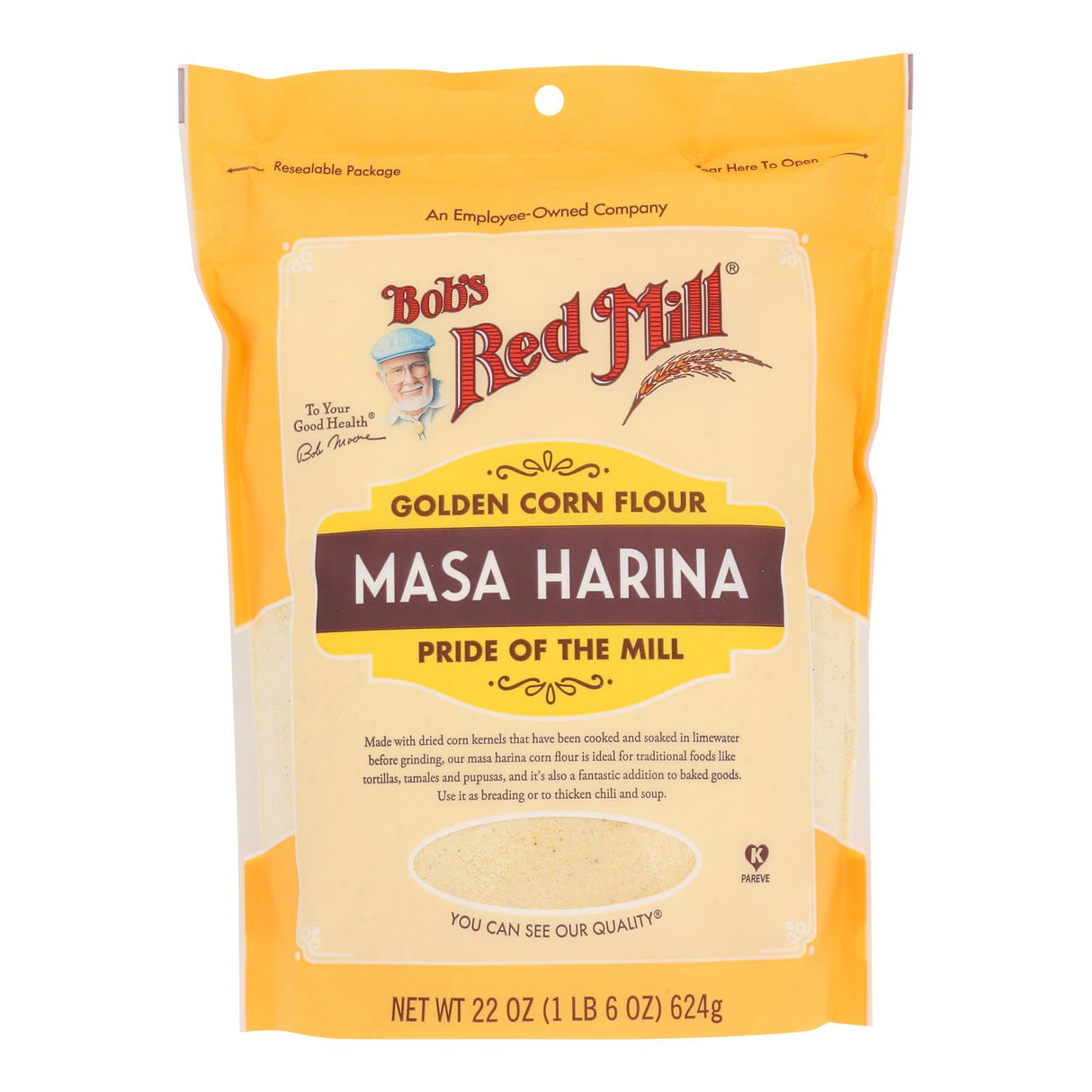Bob's Red Mill Golden Masa Corn Flour, 4-Pack (22 Oz Each) - Cozy Farm