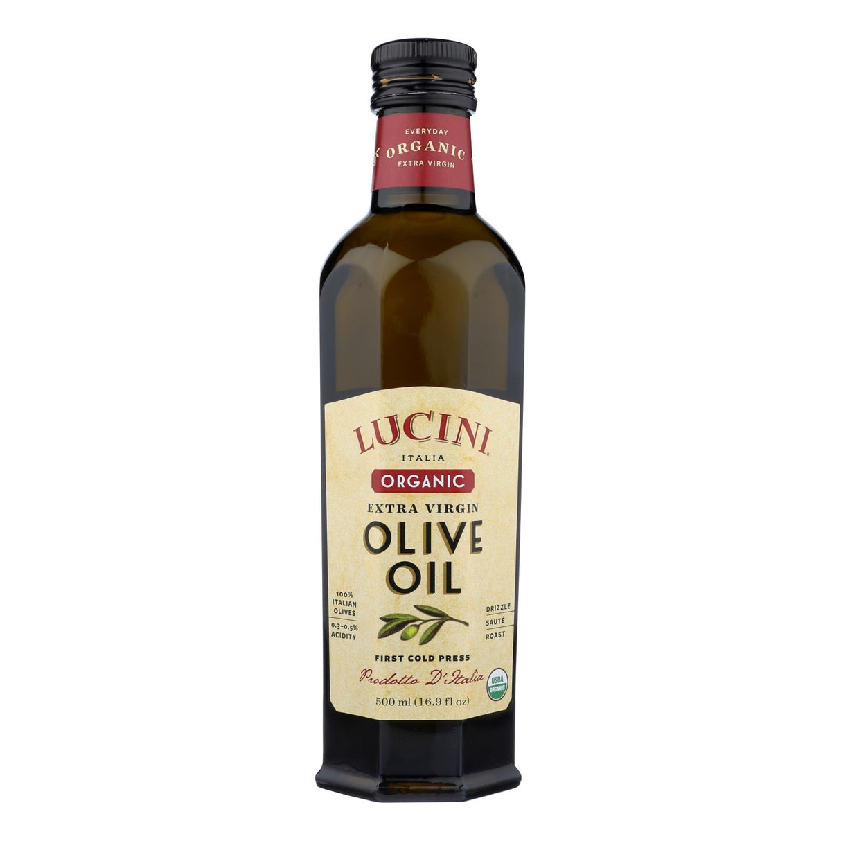 Lucini Italia Extra Virgin Olive Oil (Pack of 6 - 16.9 Fl Oz.) - Cozy Farm
