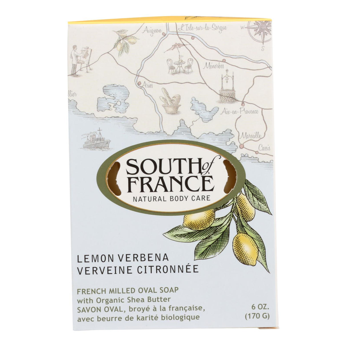 South Of France Lemon Verbena Luxurious Bar Soap - 6 Oz. - Cozy Farm