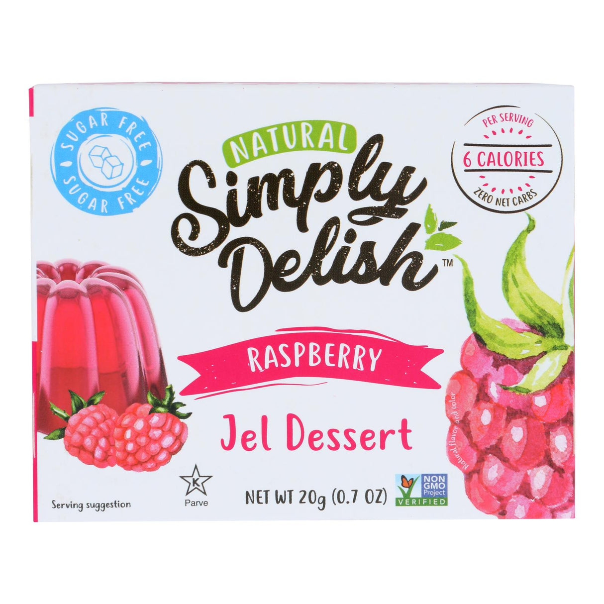 Simply Delish Raspberry Jell Dessert (Pack of 6 - 1.6 Oz.) - Cozy Farm