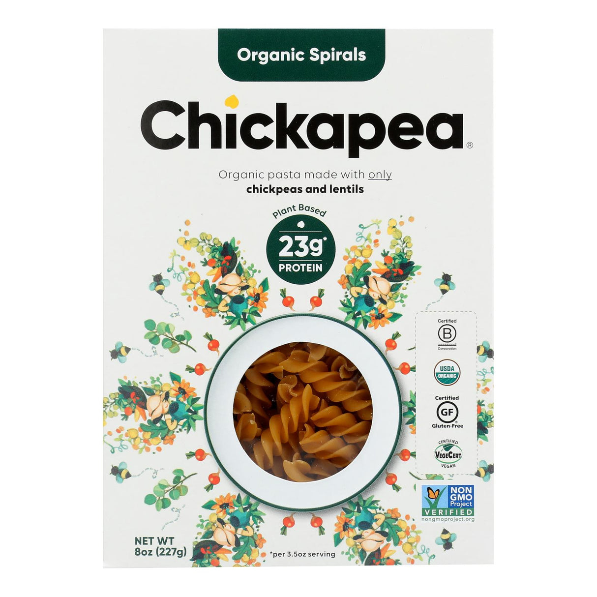 Chickapea Pasta Spirals (6 x 8 Oz.) for Healthy & Delicious Meals - Cozy Farm