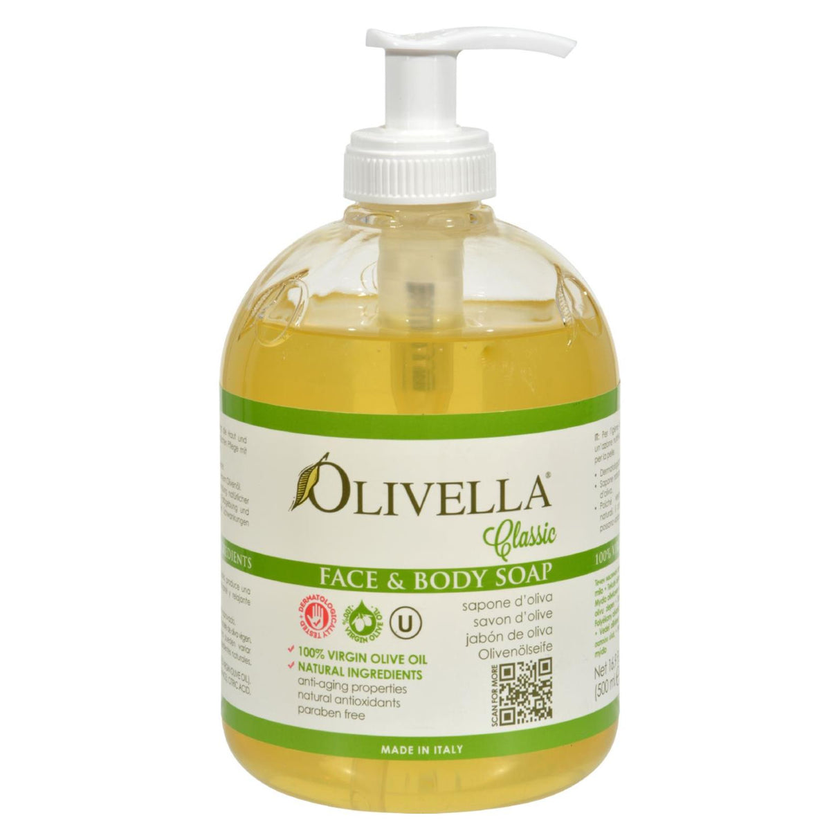 Olivella Face & Body Soap - Hydrating Bar Soap Enriched with Organic Olive Oil (16.9 Fl Oz.) - Cozy Farm