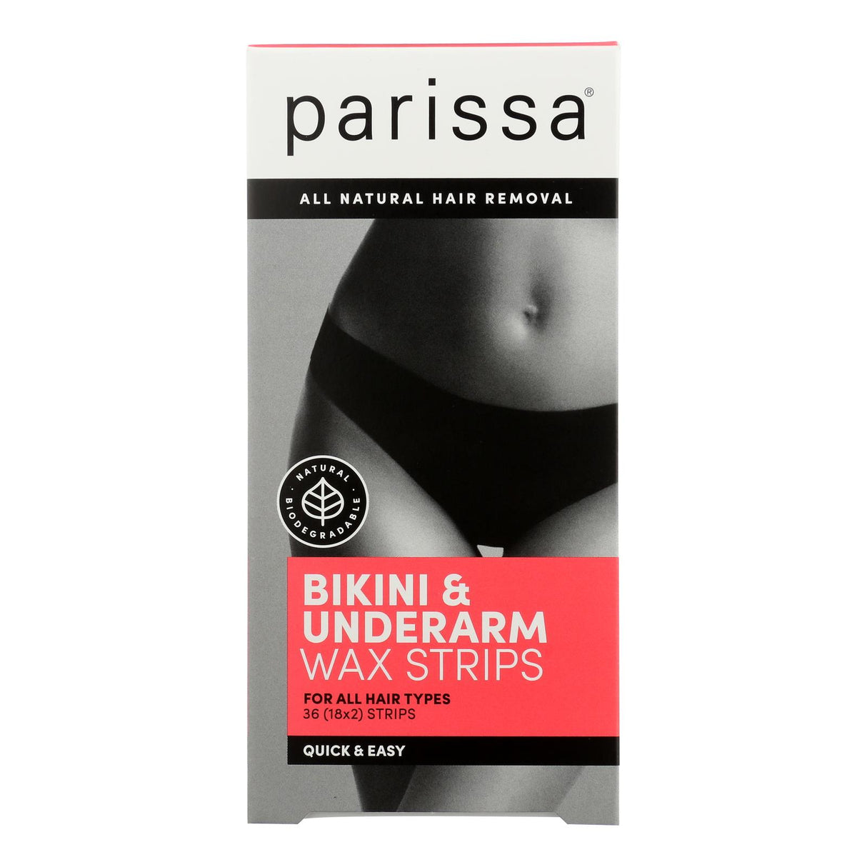 Parissa Wax Strips - Gentle Formula for Bikini Underarm Smooth Skin for Weeks (36 ct.) - Cozy Farm