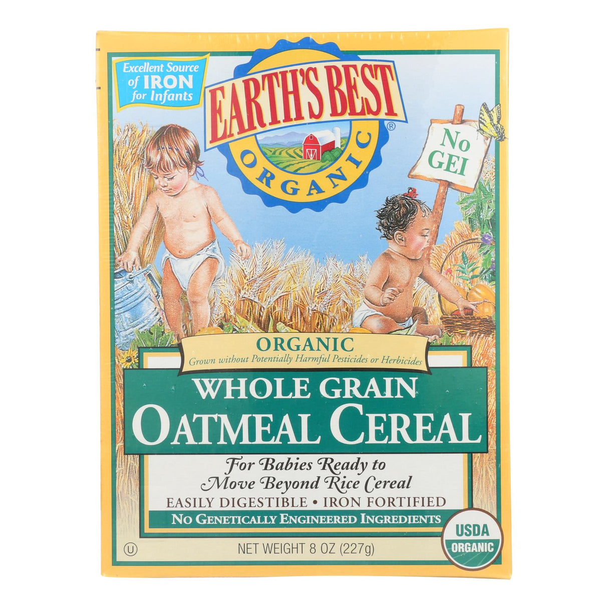 Earth's Best Organic Whole Grain Oatmeal Cereal for Infants, 12-Pack of 8 Oz. - Cozy Farm