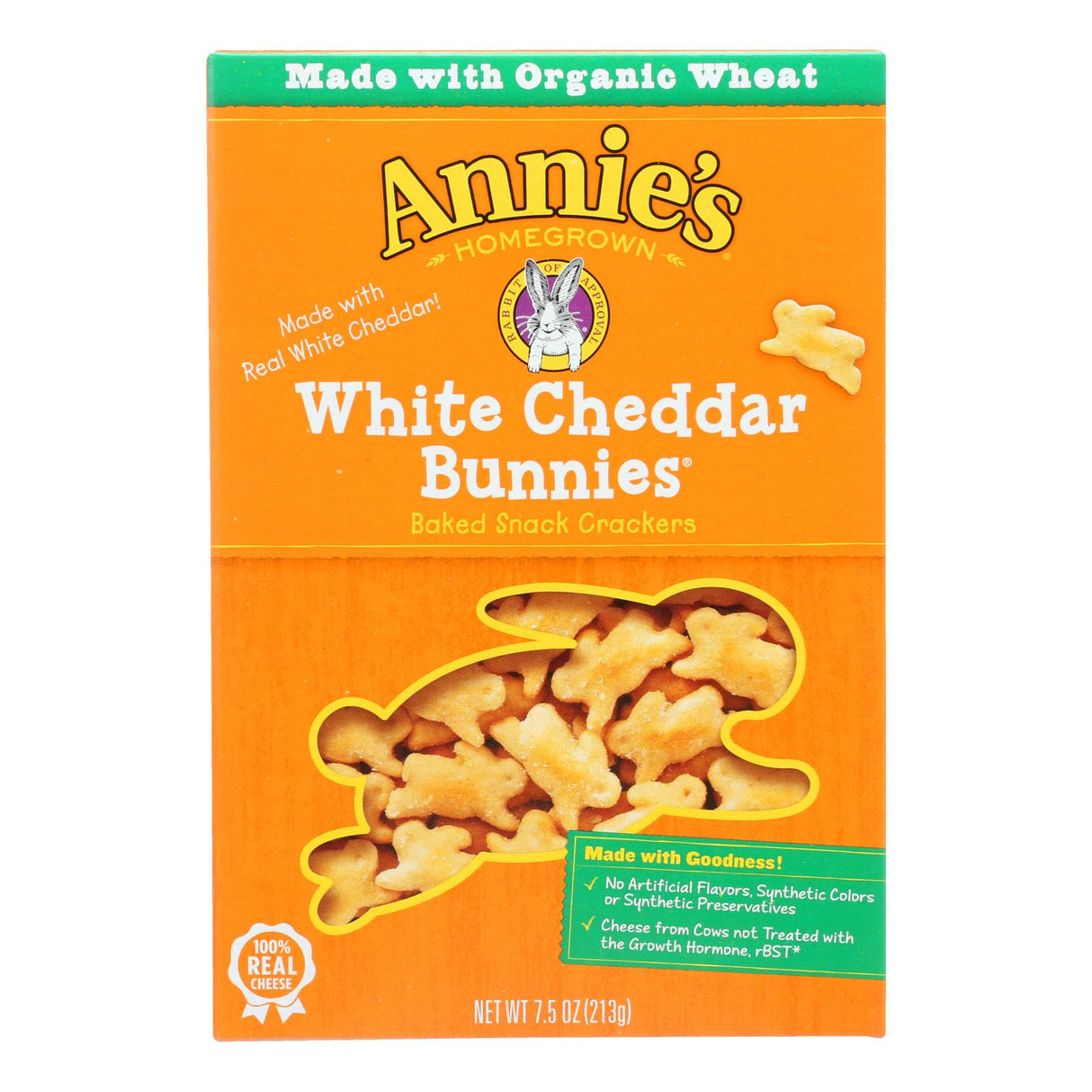 Annie's Homegrown Cracker White Cheddar Bunny Pack (12 - 7.5 Oz.) - Cozy Farm