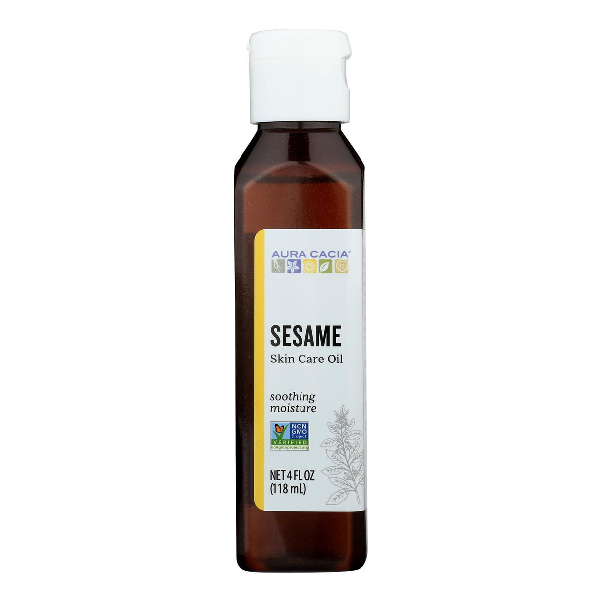 Aura Cacia Sesame Skin Care Oil (4 Fl Oz) - Cozy Farm
