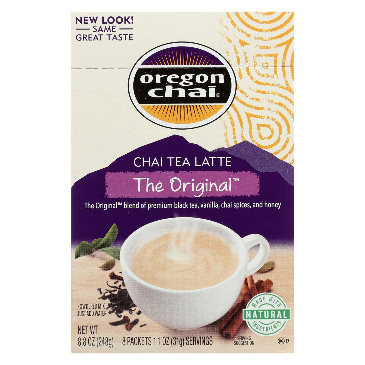 Oregon Chai Tea Latte Mix, 8-Count Boxes (Pack of 6) - Cozy Farm