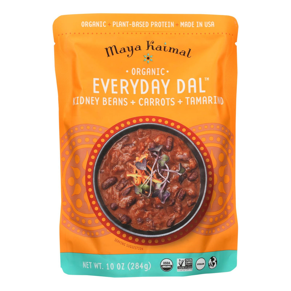 Maya Kaimal Organic Everyday Dal - Kidney Bean, Carrot, Tamarind - 10 Oz. Pack of 6 - Cozy Farm