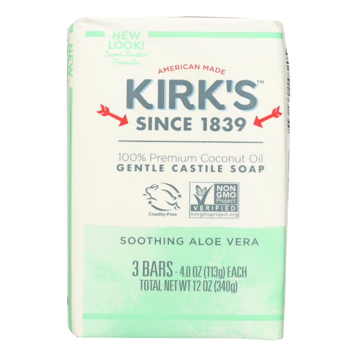 Kirks Natural Coco Castile Aloe Vera Bar Soap - 3 Pack - 0.75 Oz - Cozy Farm