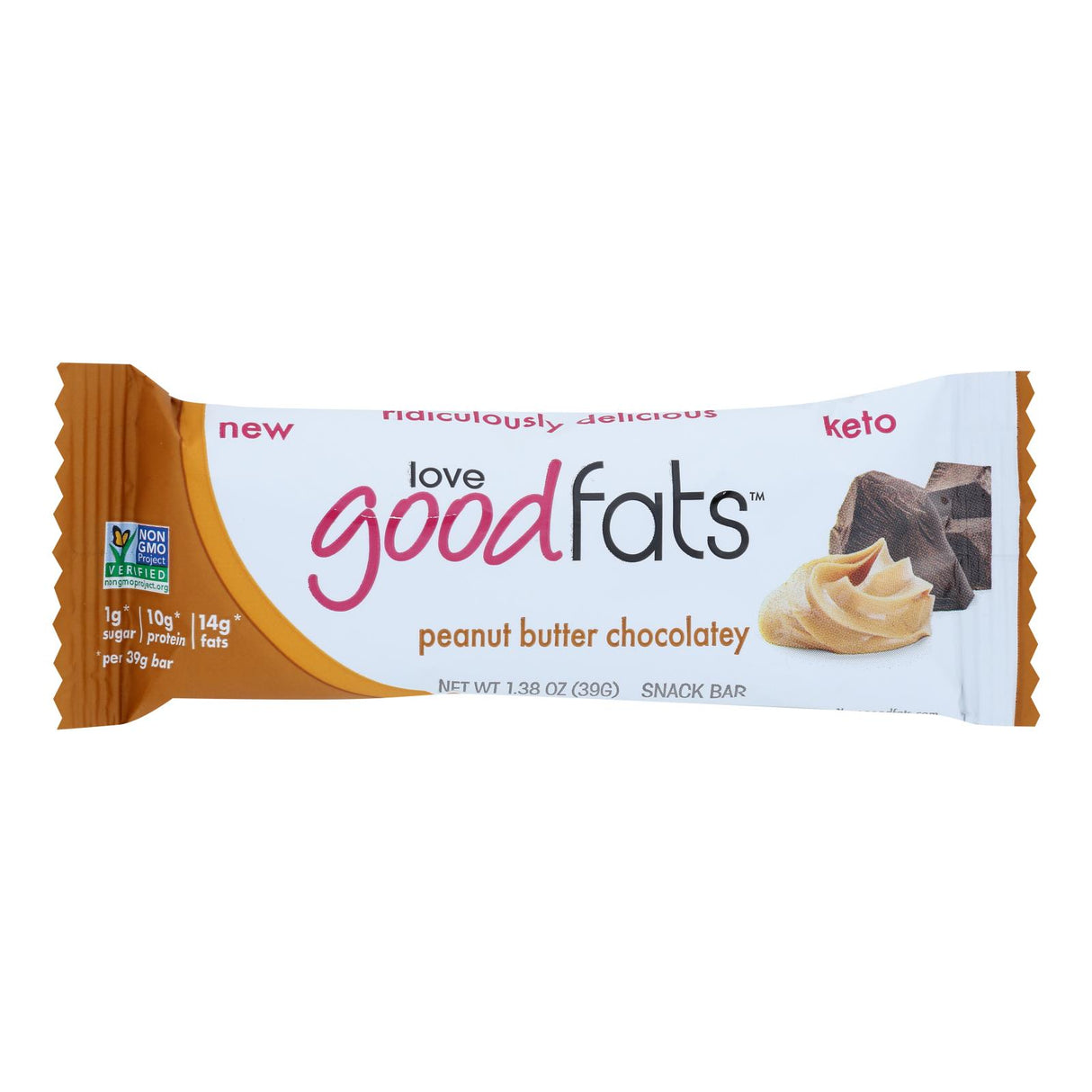Love Good Fats - Bar Pb Chocolate - Case Of 12 - 1.38 Oz - Cozy Farm