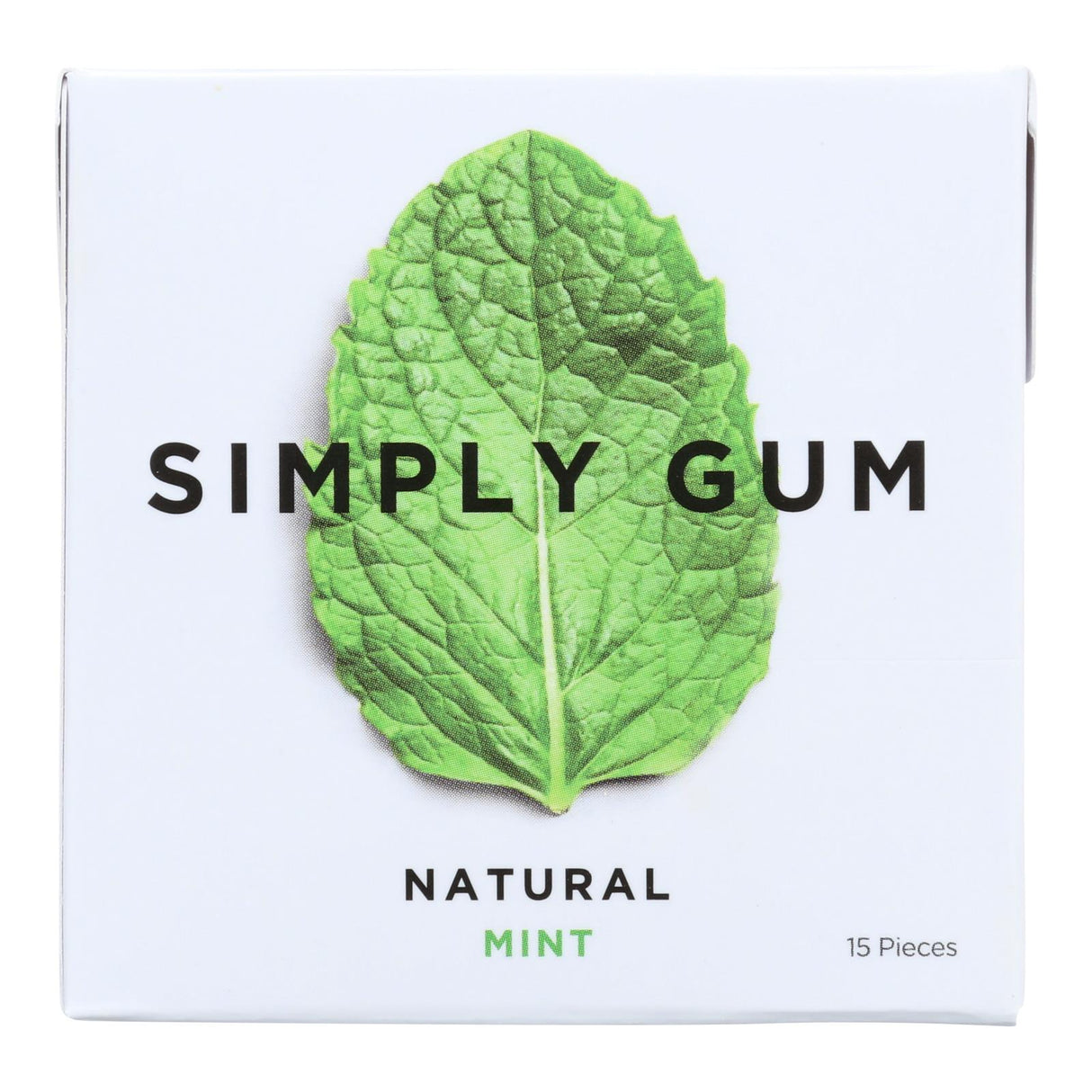 Simply Gum All Natural Mint Gum - (Case of 12) - 15-Count Packs - Cozy Farm