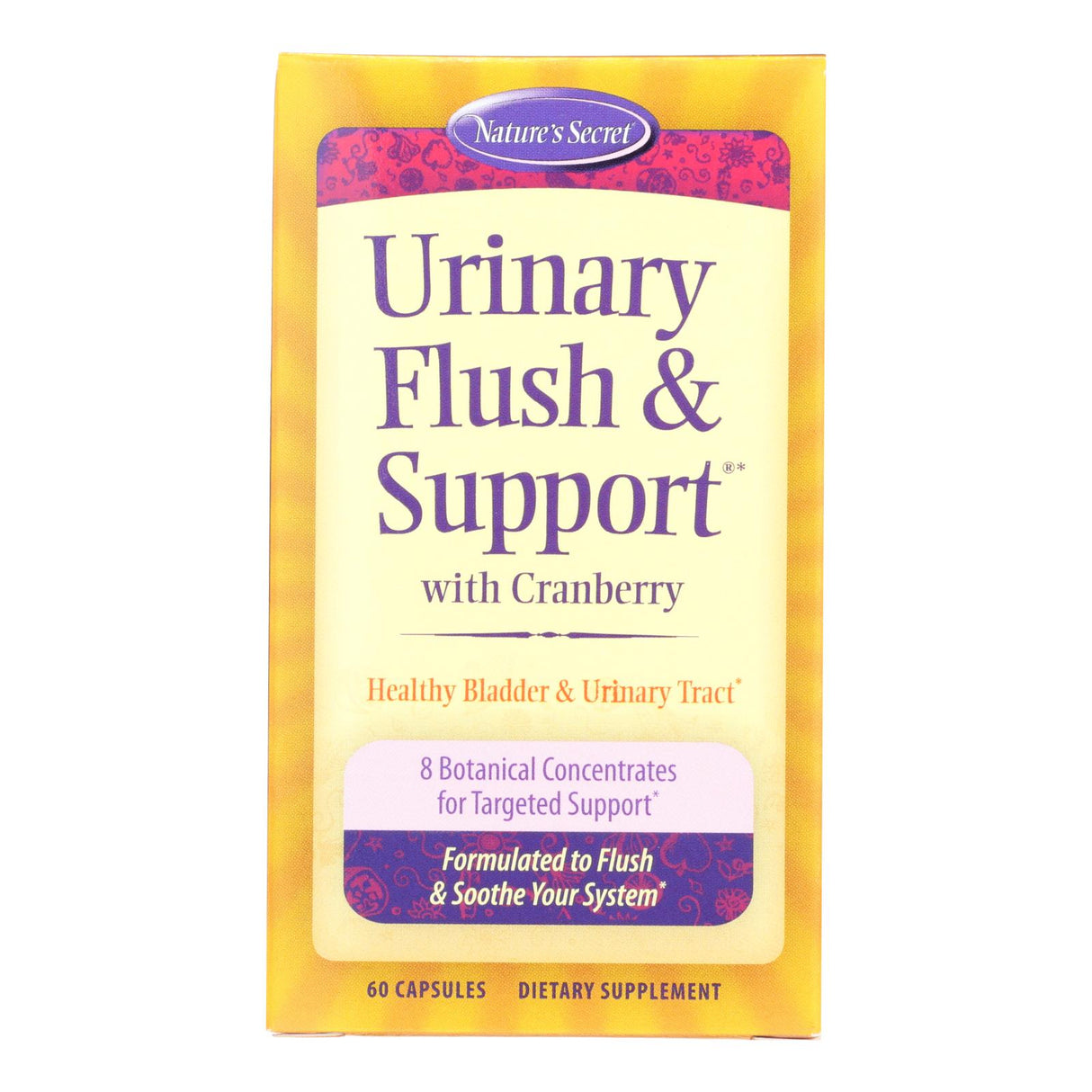 Nature's Secret Urinary Cleanse & Flush Capsules with Cranberry Extract (Pack of 60) - Cozy Farm