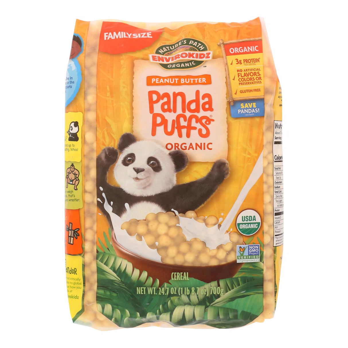 Envirokidz Panda Puffs Peanut Butter Cereal (Pack of 6 - 24.7 Oz.) - Cozy Farm