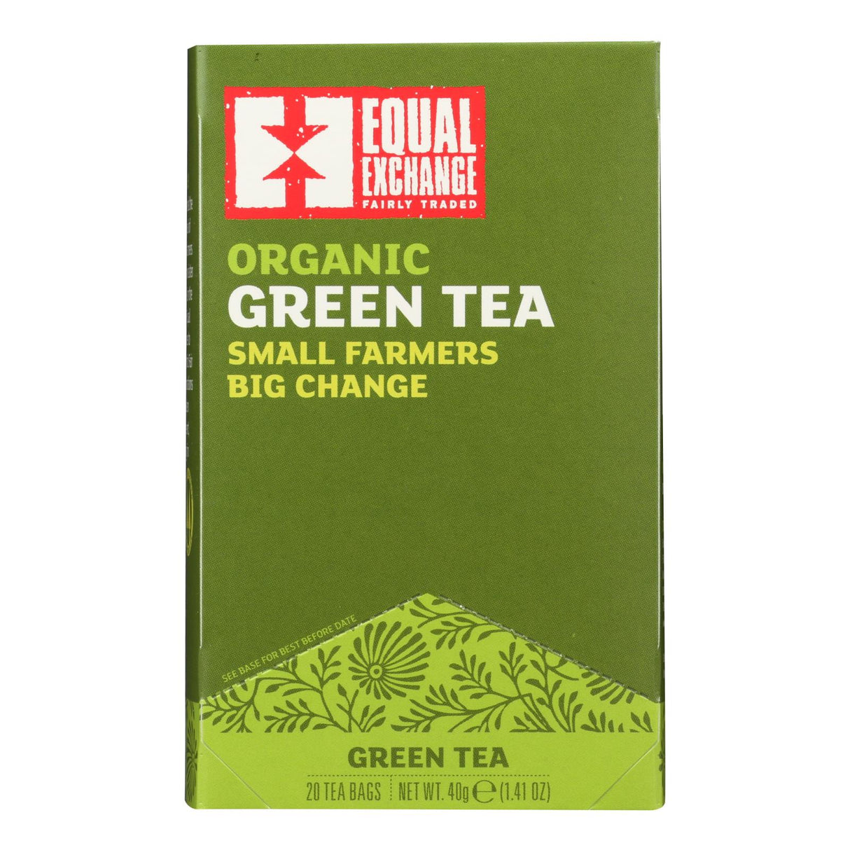Equal Exchange Organic Green Tea, 20-Count Box Pack of 6 - Cozy Farm