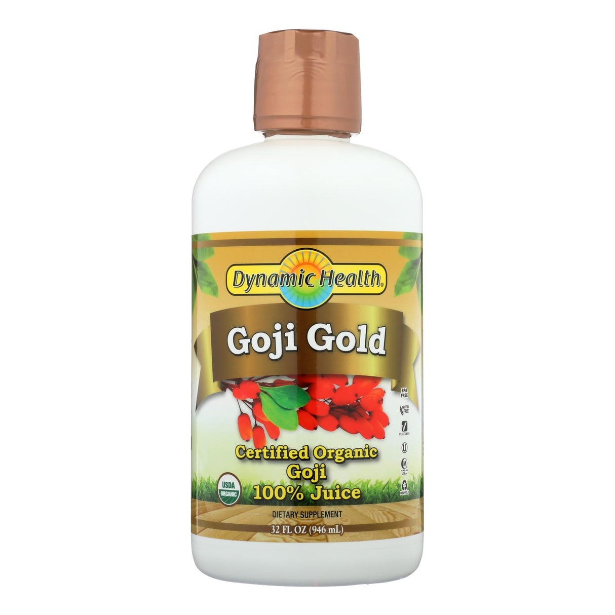 Dynamic Health Organic Certified Goji Berry Gold Juice, 32 Fl Oz - Cozy Farm
