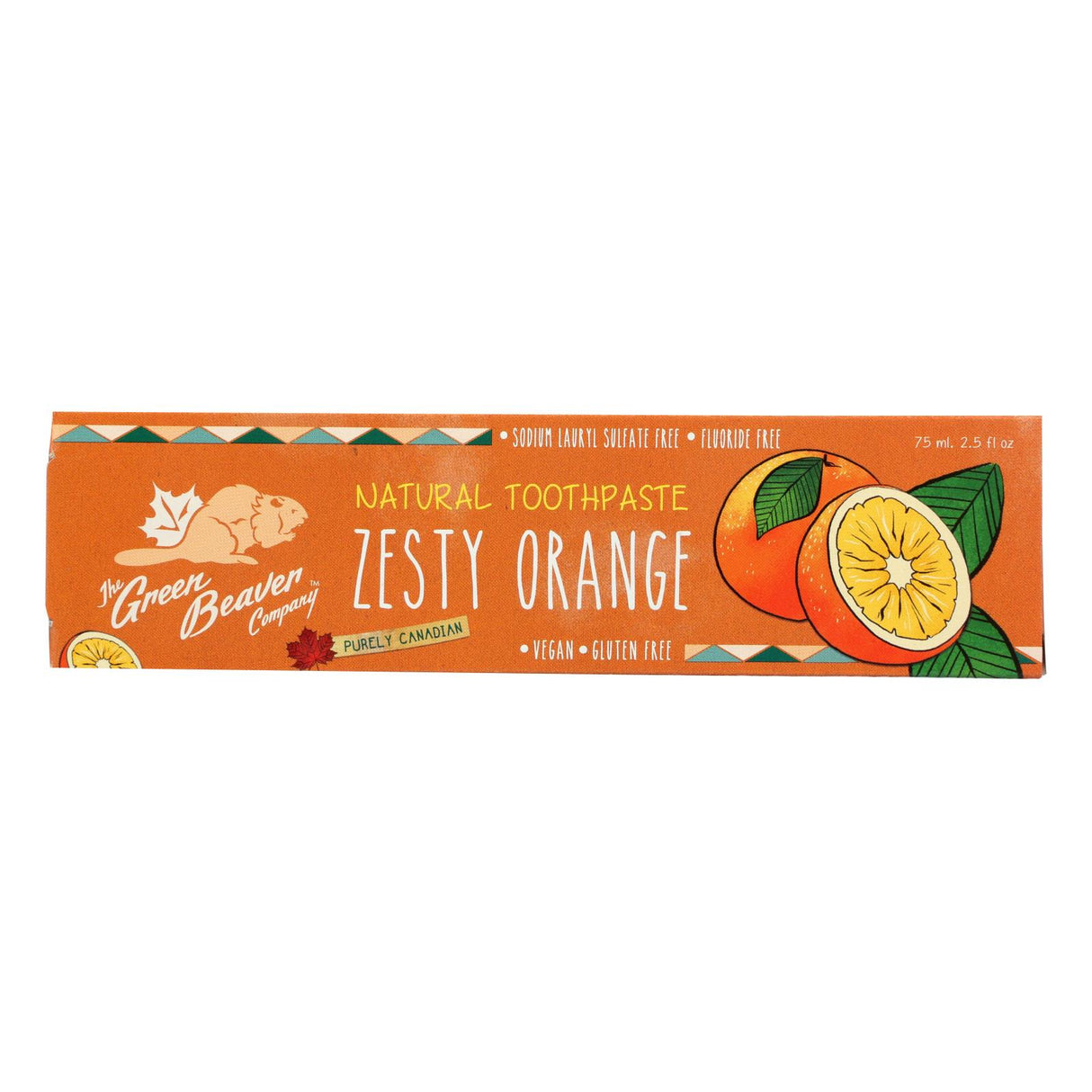 Green Beaver Zesty Orange Fluoride-Free Toothpaste (2.5 Fl Oz) - Cozy Farm