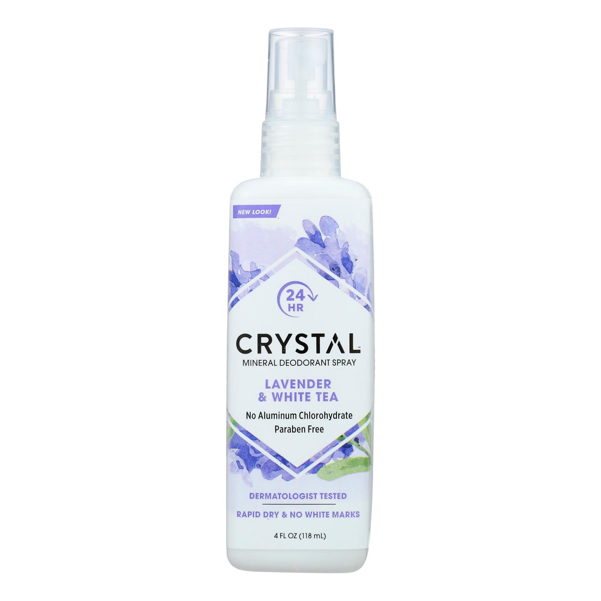 Crystal Essence Mineral Deodorant Body Spray Lavender & White Tea - 4 Fl Oz - Cozy Farm