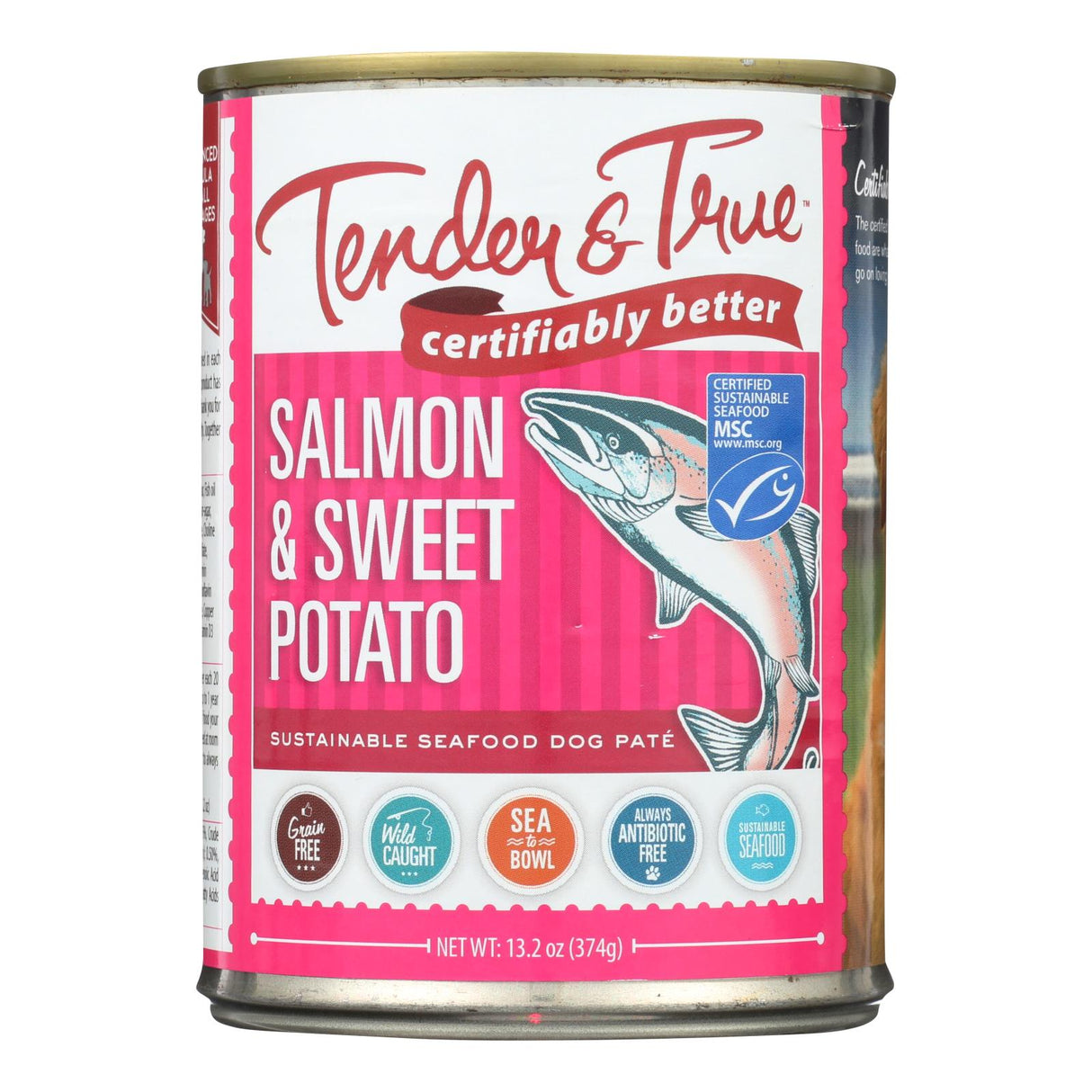 Tender & True Salmon & Sweet Potato Dog Food (Pack of 12 - 13.2 Oz. Can) - Cozy Farm