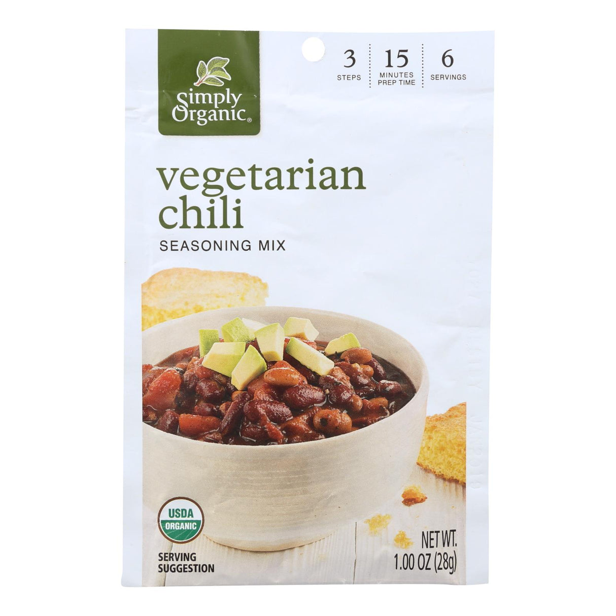 Simply Organic Vegetarian Chili Seasoning Mix, 1 oz (Pack of 12) - Cozy Farm