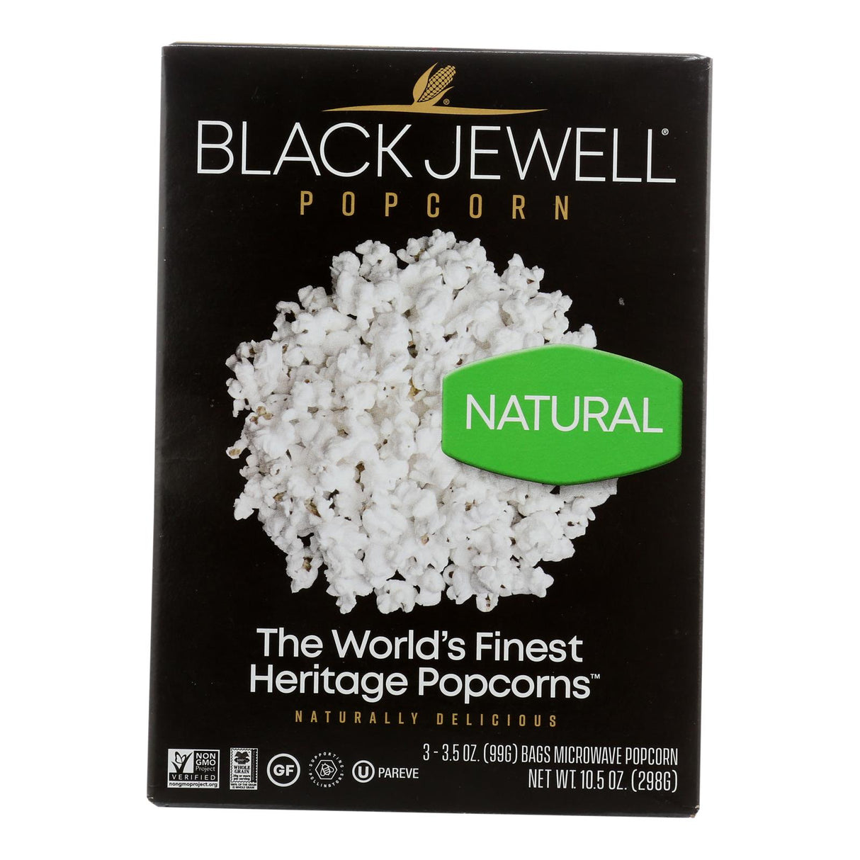 Black Jewell Microwave Popcorn 6-Pack: Natural, 10.5 Oz. Bags - Cozy Farm
