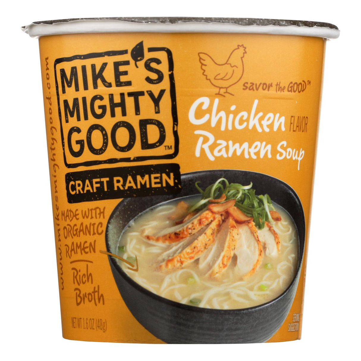 Mike's Mighty Good Chicken Ramen Noodle Soup (Pack of 6 - 1.6 Oz.) - Cozy Farm