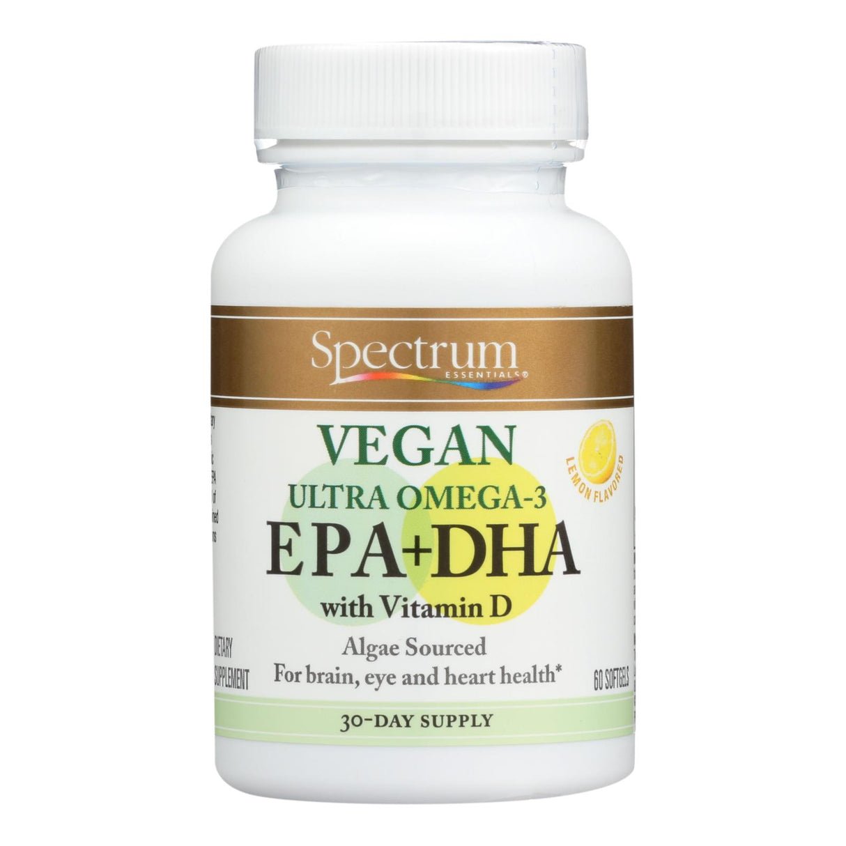 Spectrum Essentials Vegan Ultra Omega-3 EPA and DHA Capsules, 60 Softgels - Cozy Farm