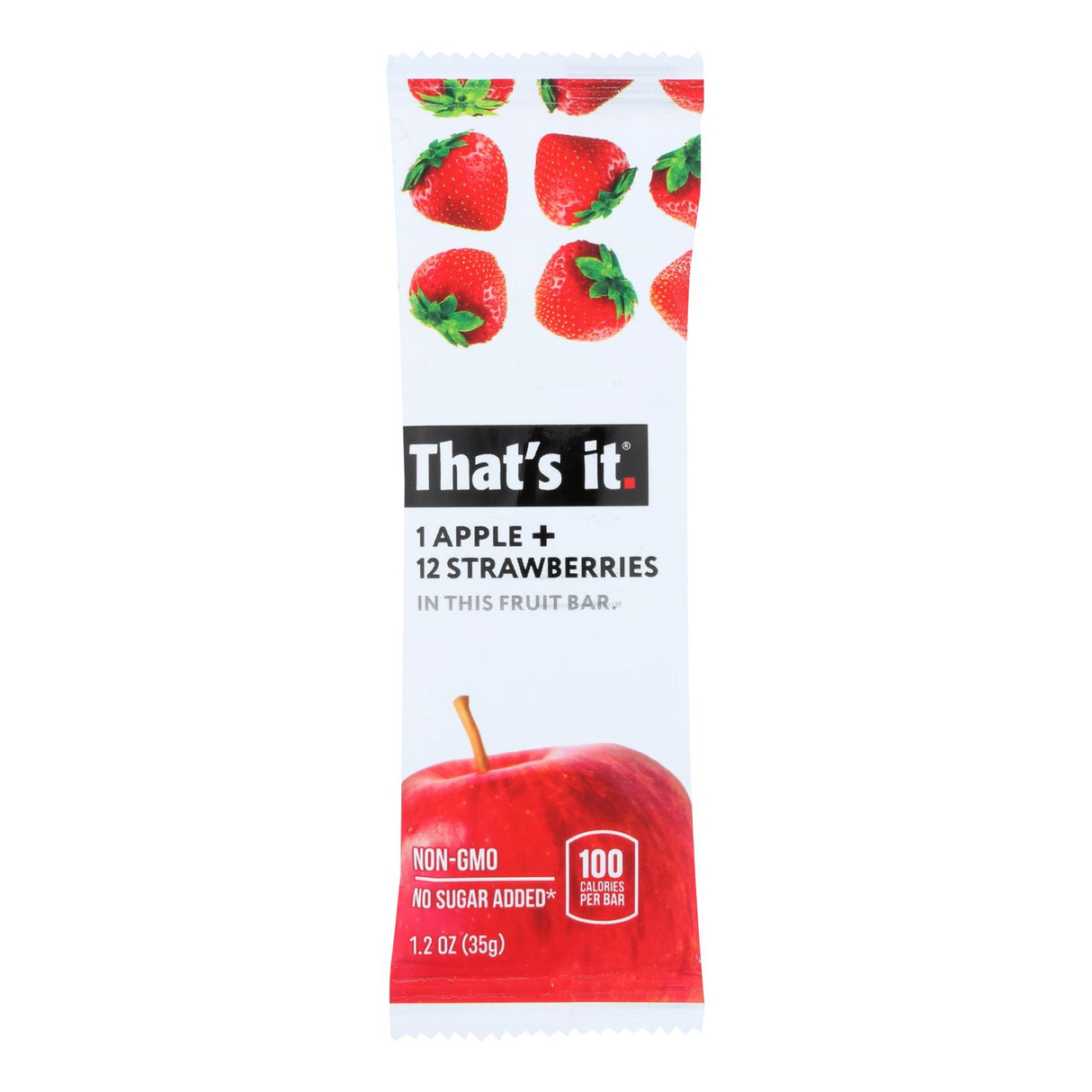 That's It Apple and Strawberry Fruit Bars - 12-Pack, 1.2 Oz Each - Cozy Farm