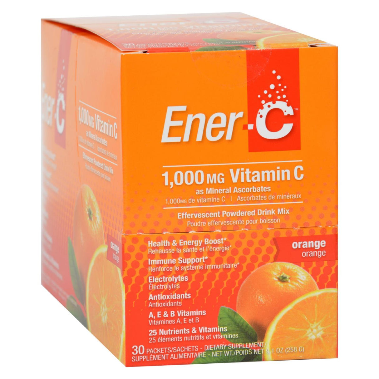 Ener-C Vitamin C Drink Mix - 30 Pack - Orange Flavor - 1000mg - Cozy Farm