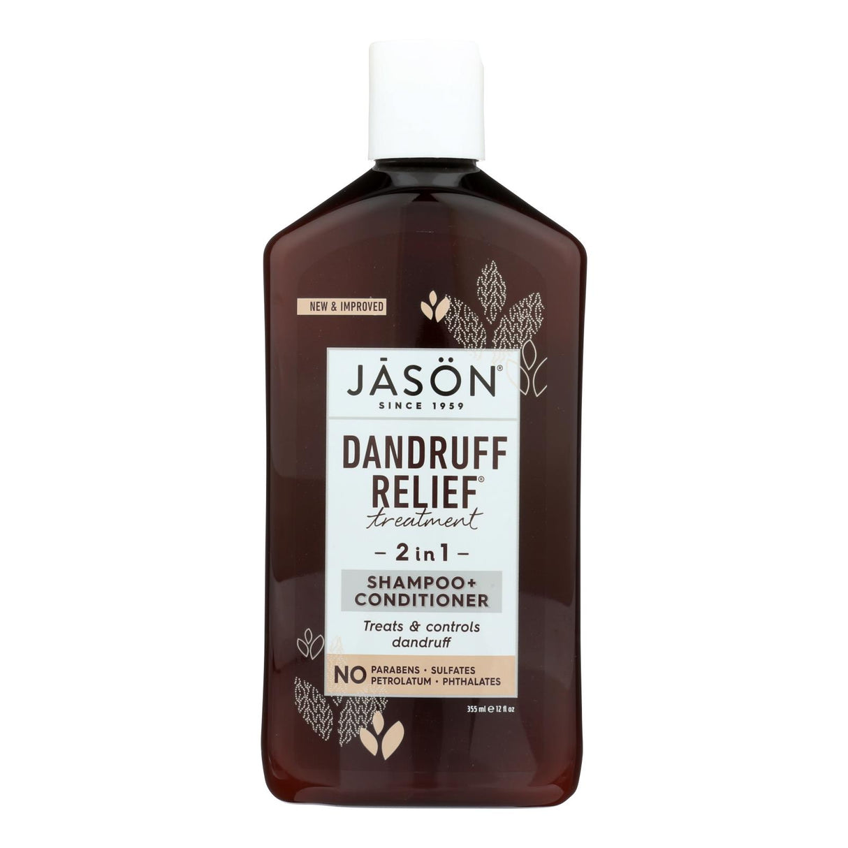 Jason Natural Products Dandruff Relief Shampoo and Conditioner (12 Oz) - Cozy Farm