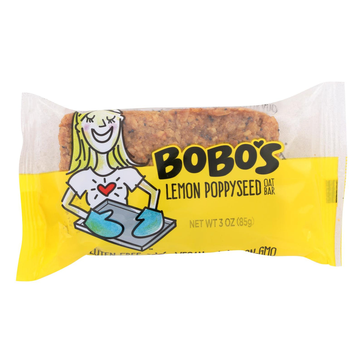 Bobo's Oat Bars, Gluten-Free Lemon Poppyseed, 12 Pack, 3 Oz Each - Cozy Farm